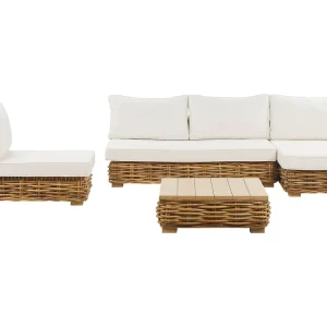 Loungeset VARALLO Rotan Goudbruin Linkerzijde