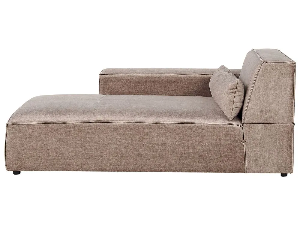 Protège-mains Right Hand Fabric Chaise Lounge Marron HELLNAR
