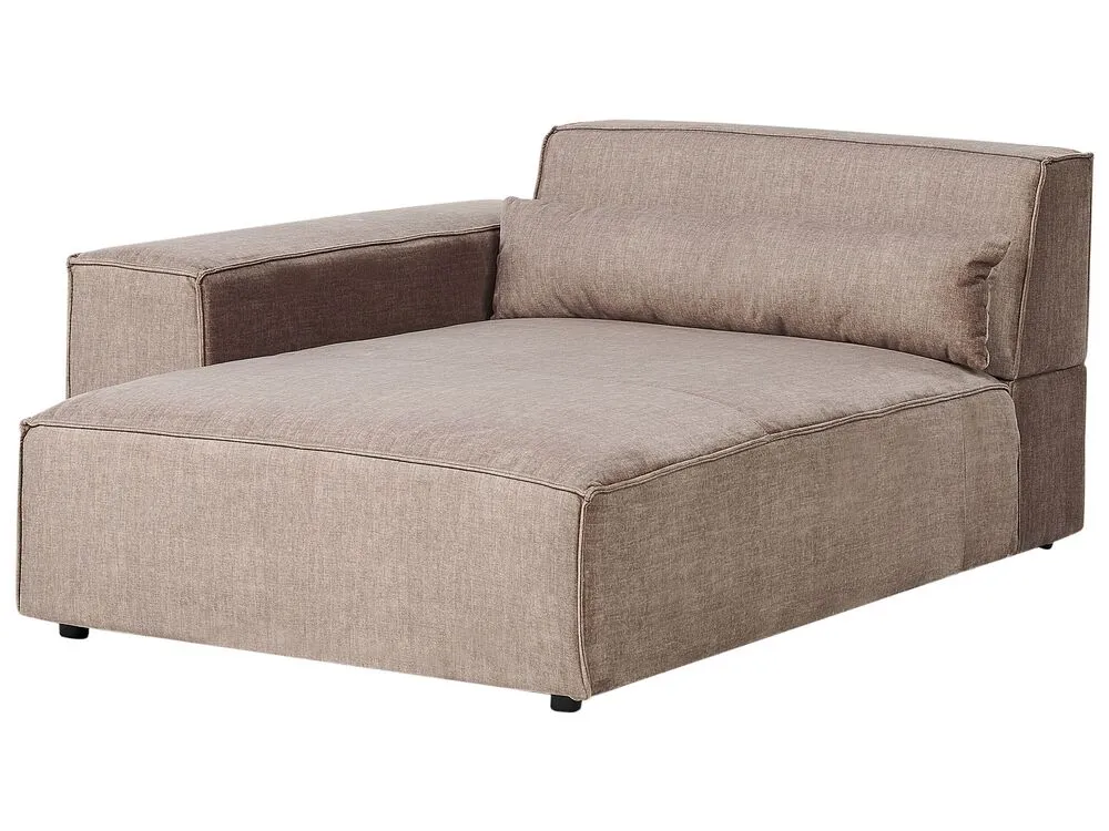 Protège-mains Right Hand Fabric Chaise Lounge Marron HELLNAR