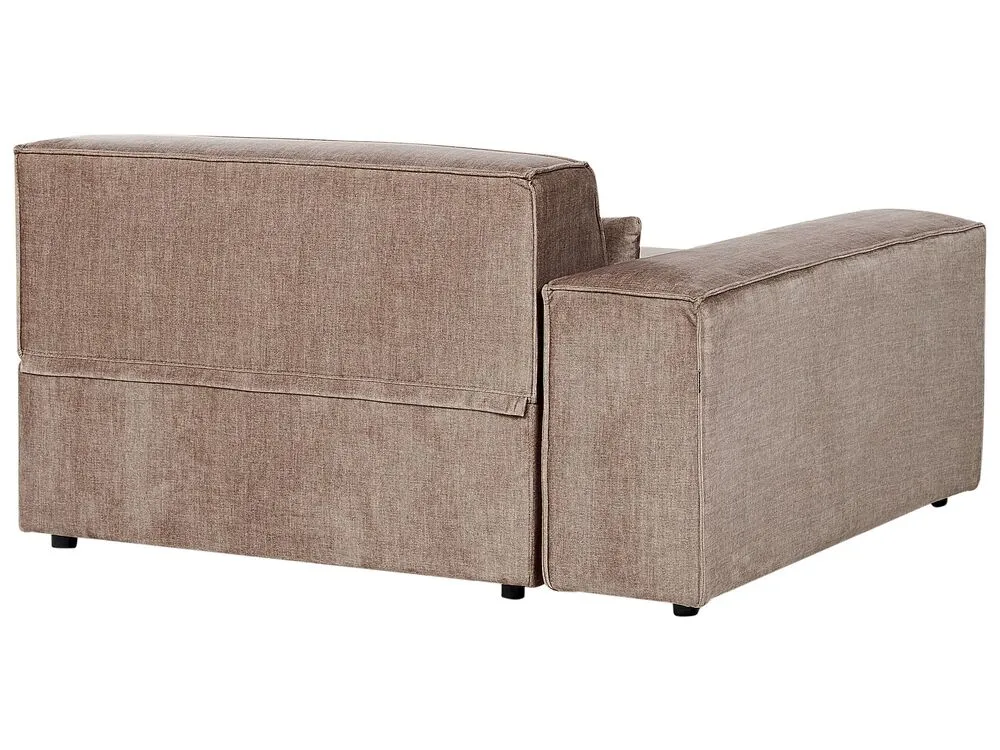 Protège-mains Right Hand Fabric Chaise Lounge Marron HELLNAR