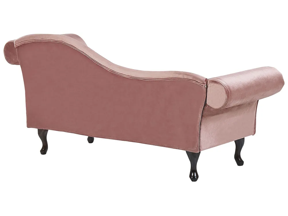 Racing Right Hand Chaise Lounge Velvet Rose vif LATTES