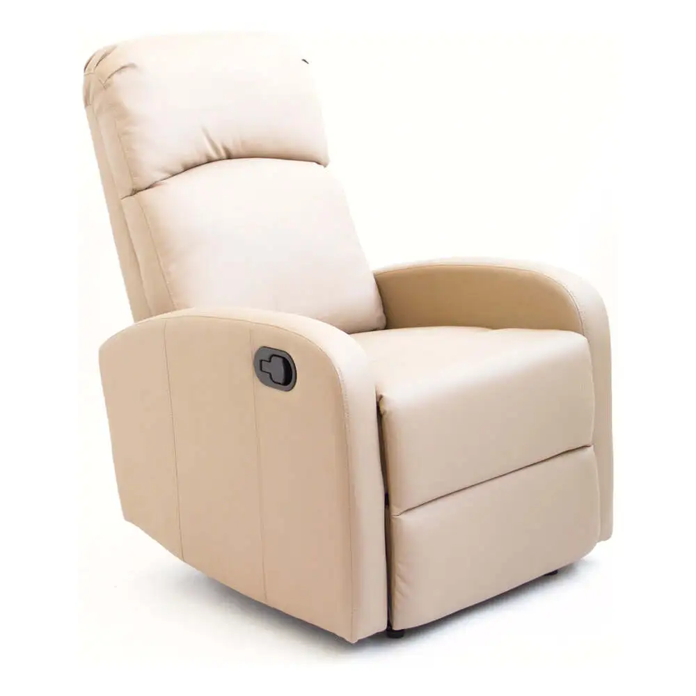 Reclining Armchair Astan Hogar Relax Mécanique Light brown Synthetic Leat