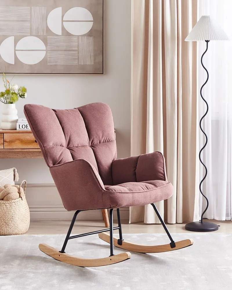 Rocking Chair OULU Fabric Rose vif