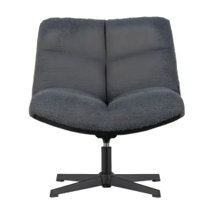 Rétroviseur sport Vinny - Fauteuil pivotant en tissu bouclette - Couleur - Gris anthracite