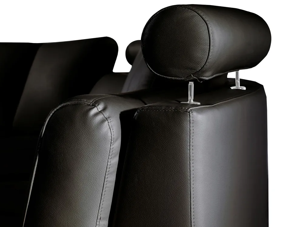 7 Seater Curved Simili-cuir Modular Sofa Black ROTUNDE