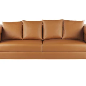 3 Seater Faux En cuir Sofa Brown GRANNA