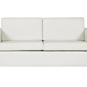 3 Seater Leather Sofa Blanc pur HELSINKI