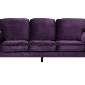 3 Seater Velours Sofa Purple LOKKA