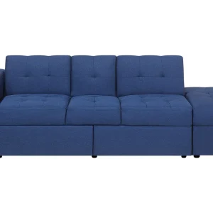 Sectional Sofa Bed Ottoman Marine Blue FALSTER