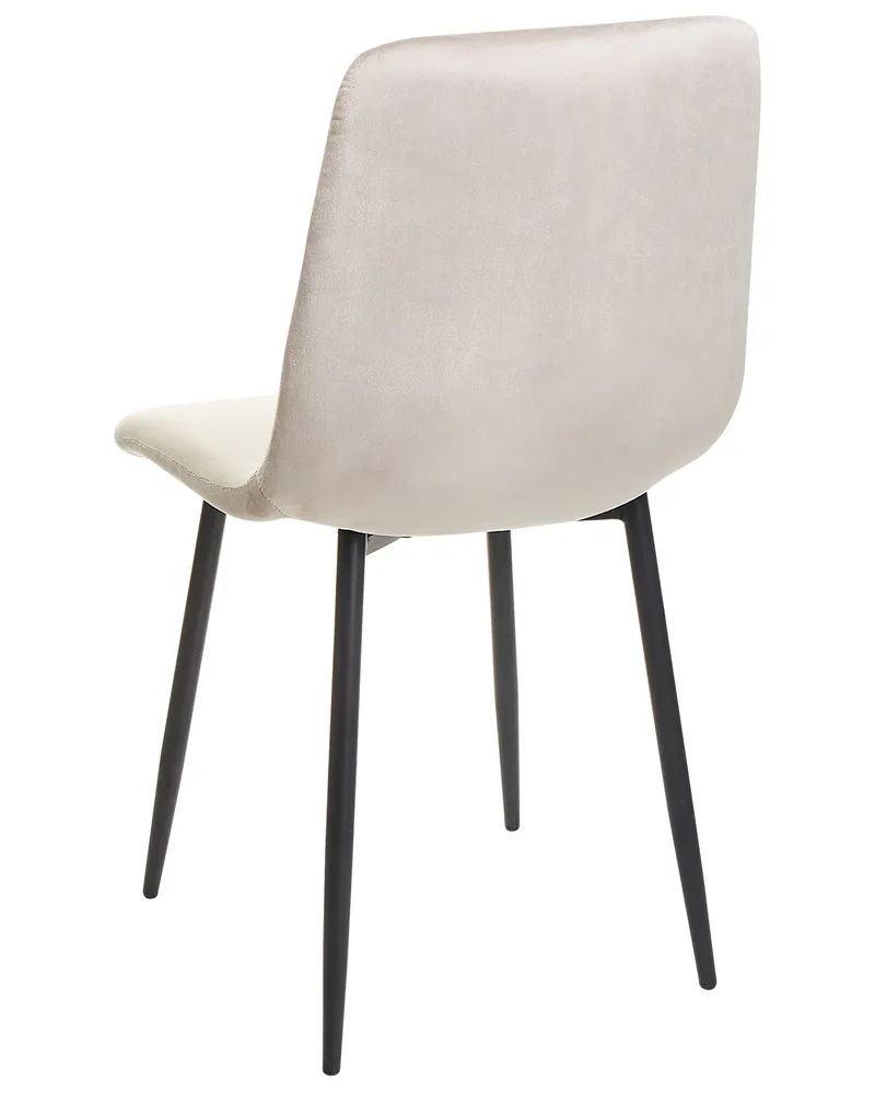 Set 4 En velours Dining Chairs Taupe HAVRE