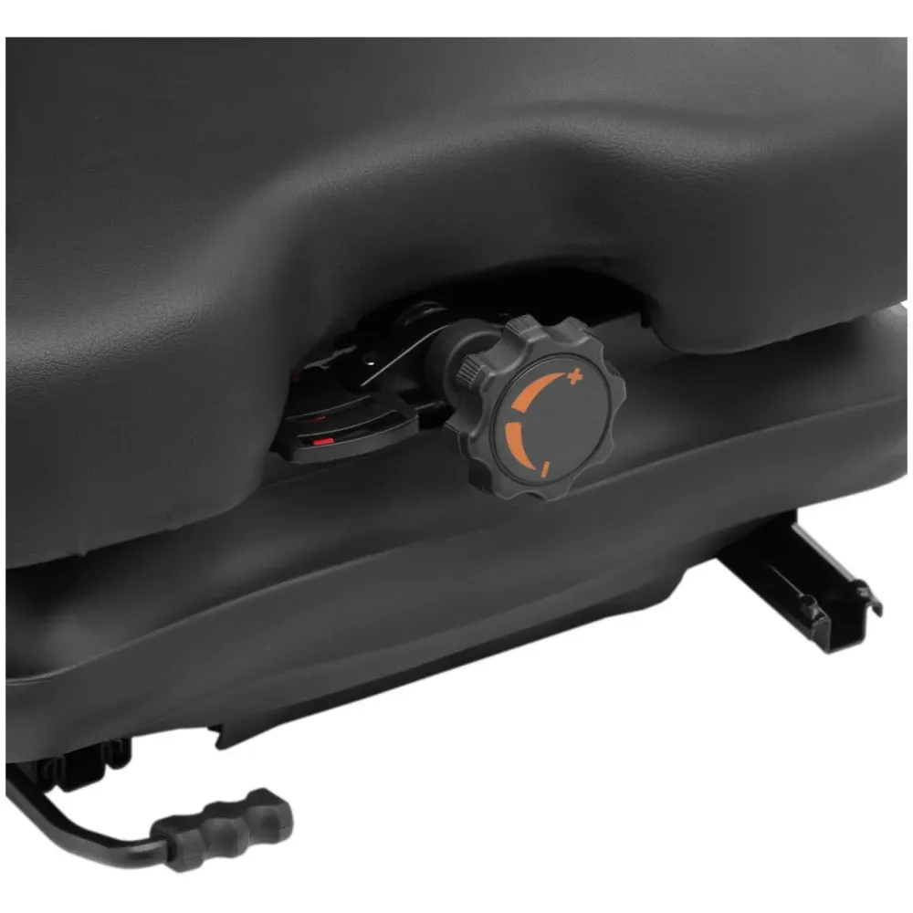 Siège de tracteur 46 x 46 cm ajustable suspension vinyle acier peint par poudrage mousse synthétique noir 14_0009937