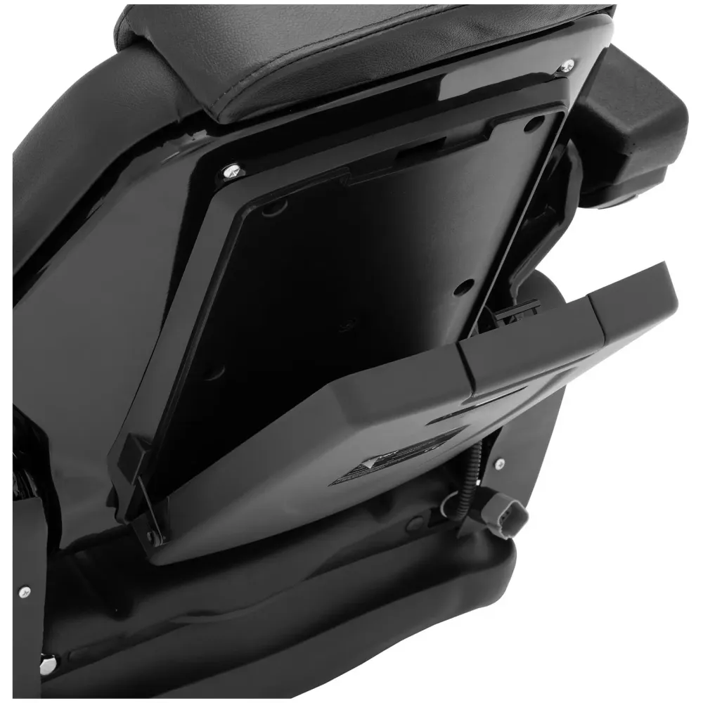 Siège de tracteur 46 x 46 cm ajustable suspension vinyle acier peint par poudrage mousse synthétique noir 14_0009937