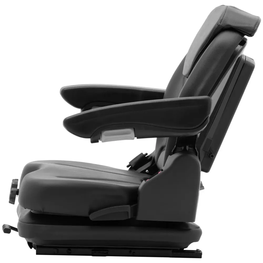 Siège de tracteur 46 x 46 cm ajustable suspension vinyle acier peint par poudrage mousse synthétique noir 14_0009937