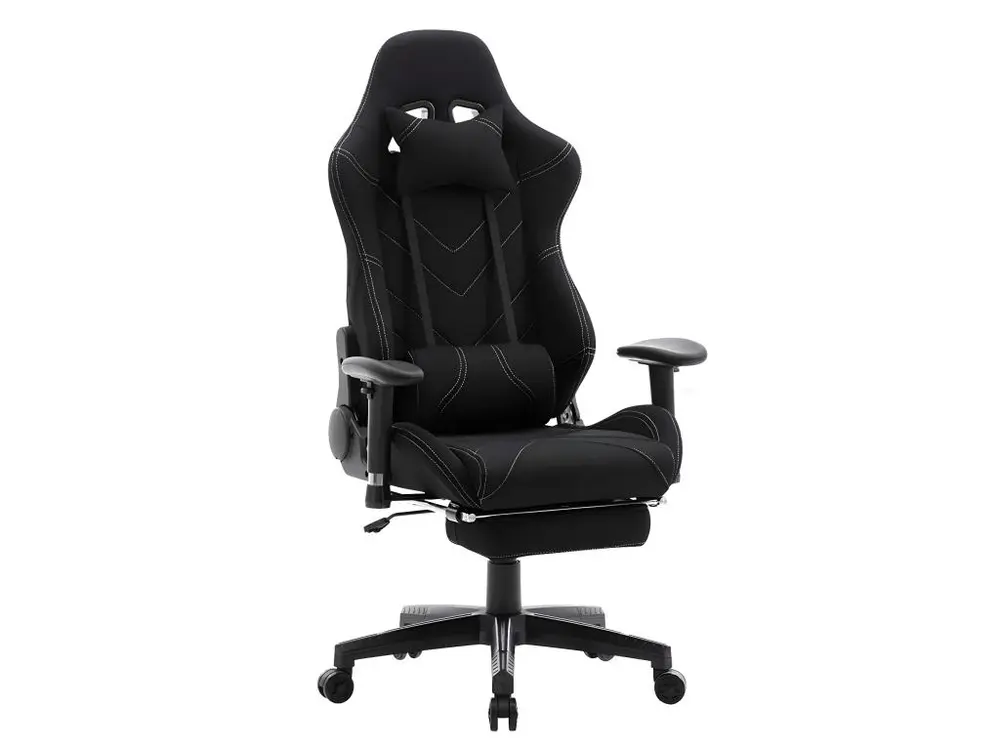 Support GPS moto Fauteuil de bureau sport chaise de jeu bureau housse en tissu noir 19_0000371