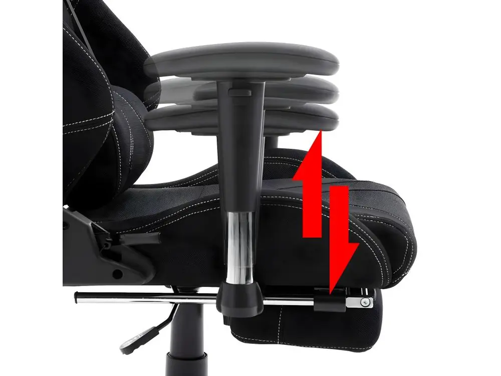 Support GPS moto Fauteuil de bureau sport chaise de jeu bureau housse en tissu noir 19_0000371