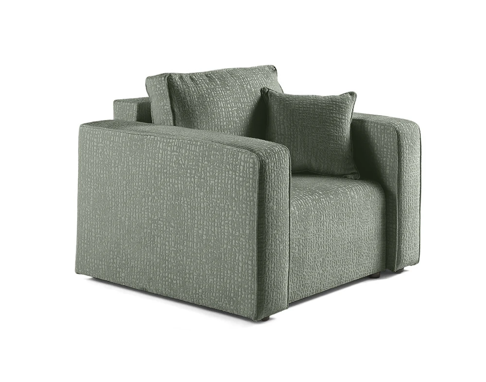 Topaze - fauteuil - en tissu velours relief pour toutes saisons