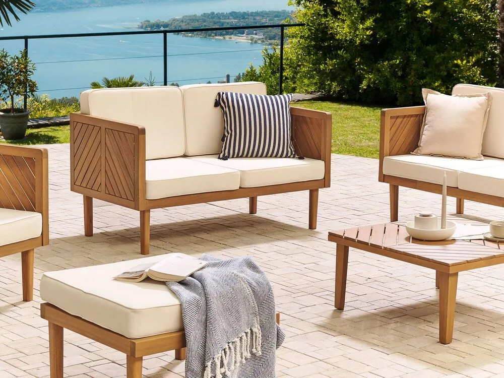 Tuinsofa BARATTI Acaciahout Lichte houtkleur avec garantie 1