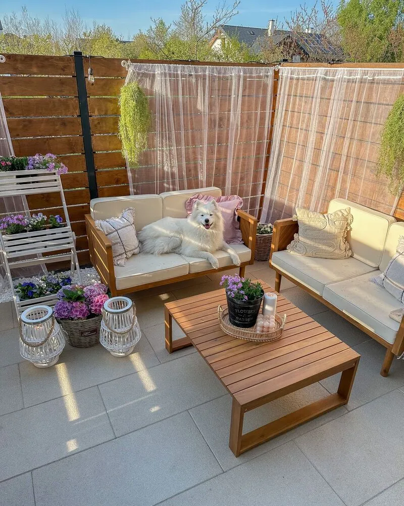 Tuinsofa BARATTI Acaciahout Lichte houtkleur avec garantie 1