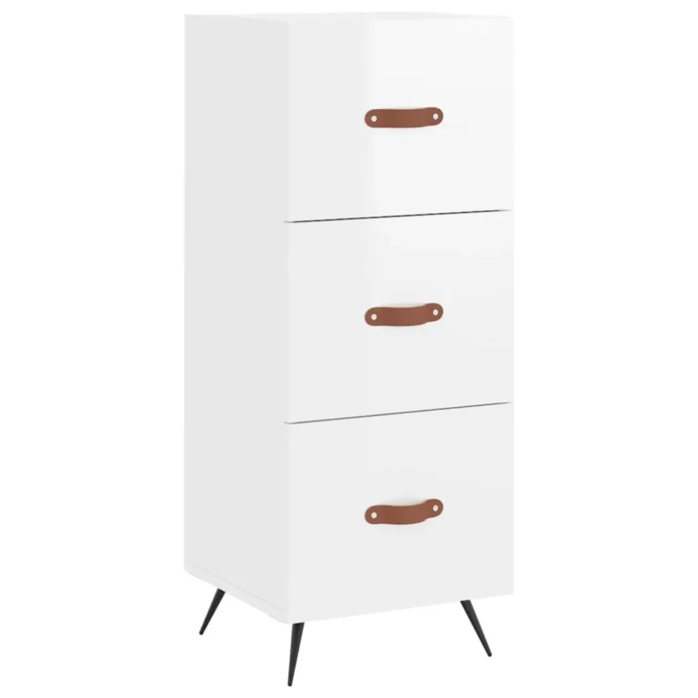 Buffet bahut commode armoire meuble de rangement organisateur cuisine salle de séjour salon haut brillant 34,5 x 34 x 180...