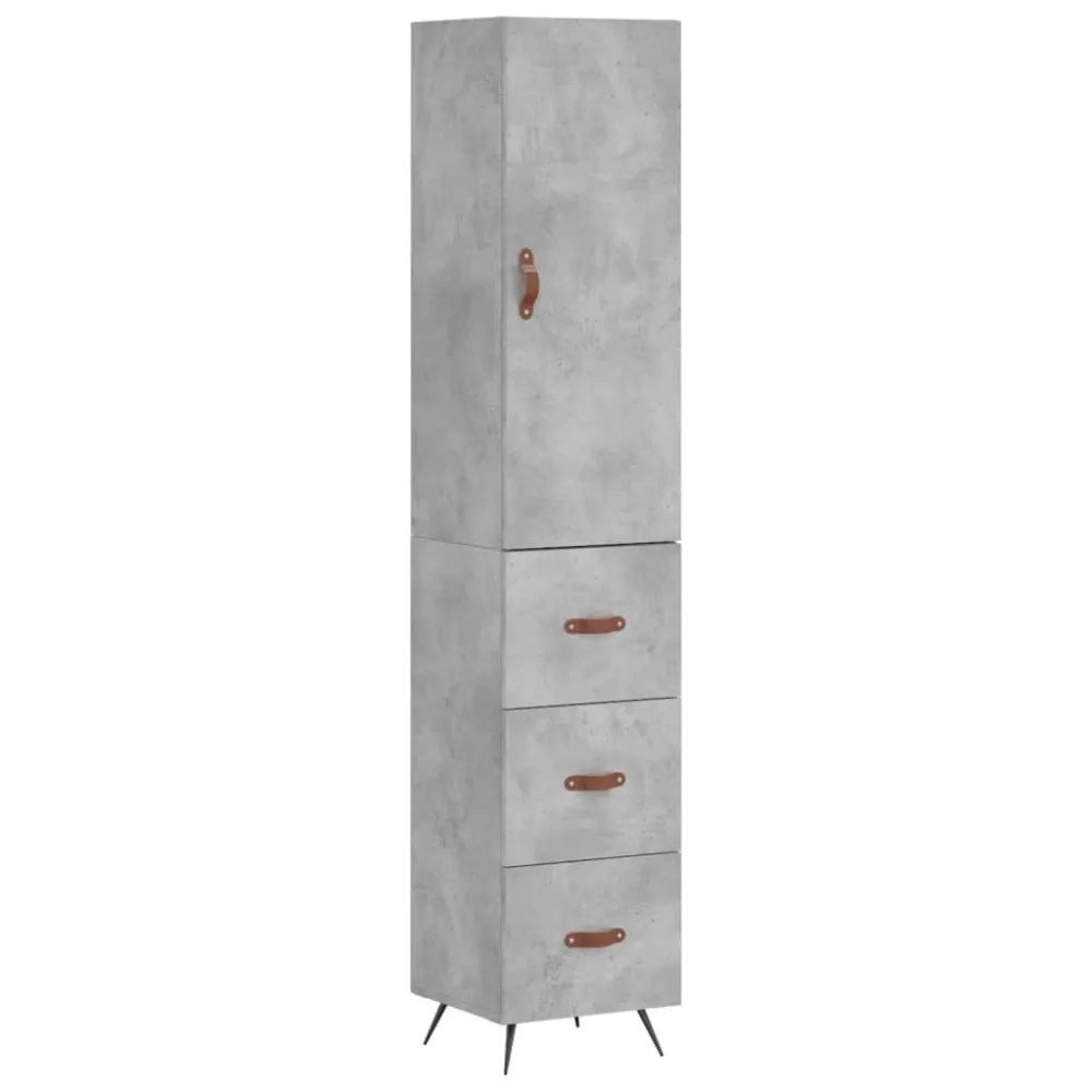 Buffet bahut commode armoire meuble de rangement organisateur cuisine salle de séjour salon haut 34,5 x 34 x 180 cm bois d...