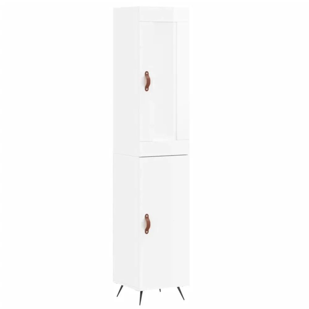 Buffet bahut commode armoire meuble de rangement organisateur cuisine salle de séjour salon haut brillant 34,5 x 34 x 180...