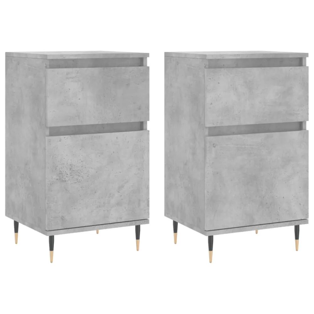 Buffet bahut commode armoire meuble de rangement organisateur cuisine salle de séjour salons lot de 2 40 x 35 x 70 cm bois...