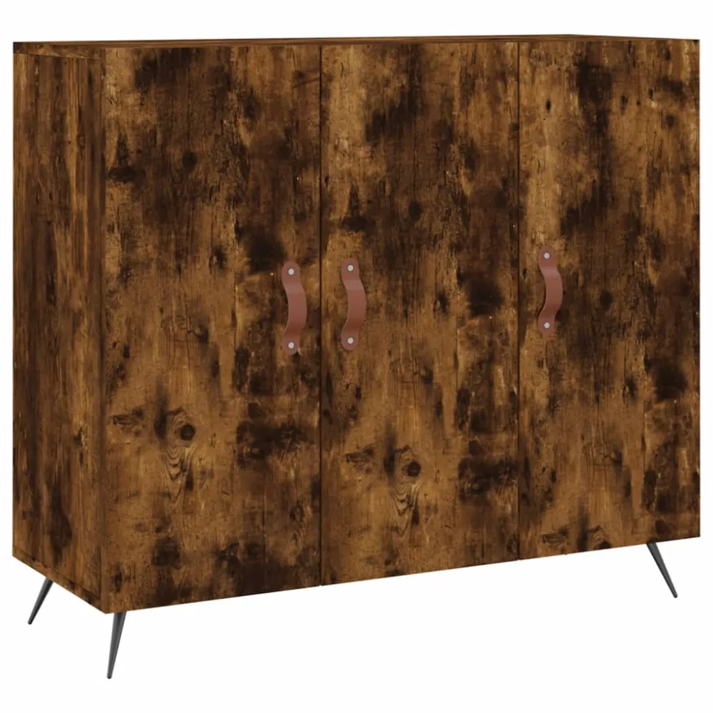Buffet bahut commode armoire meuble de rangement organisateur cuisine salle de séjour salon 90 x 34 x 80 cm bois d'ingénie...
