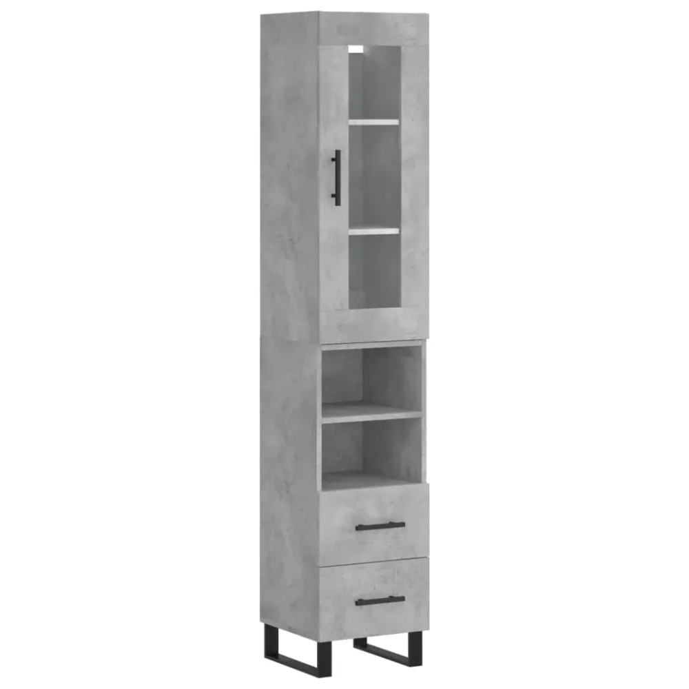 Buffet bahut commode armoire meuble de rangement organisateur cuisine salle de séjour salon haut 34,5 x 34 x 180 cm bois d...