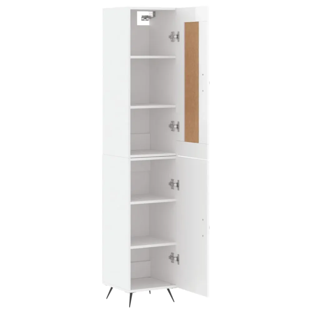 Buffet bahut commode armoire meuble de rangement organisateur cuisine salle de séjour salon haut brillant 34,5 x 34 x 180...