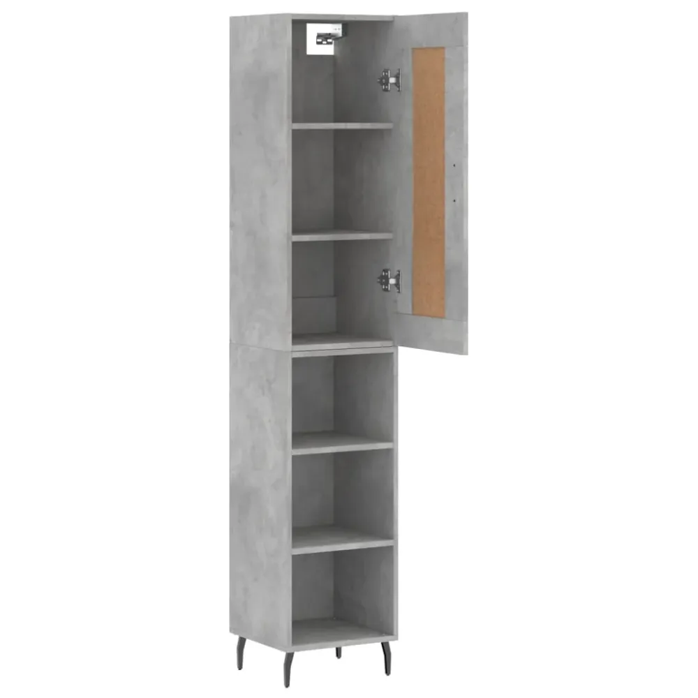 Buffet bahut commode armoire meuble de rangement organisateur cuisine salle de séjour salon haut 34,5 x 34 x 180 cm bois d...