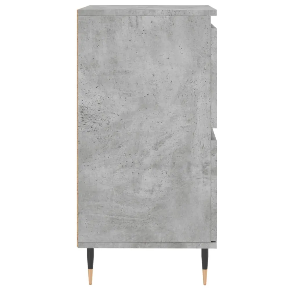 Buffet bahut commode armoire meuble de rangement organisateur cuisine salle de séjour salons 3 pcs bois d'ingénierie gris...
