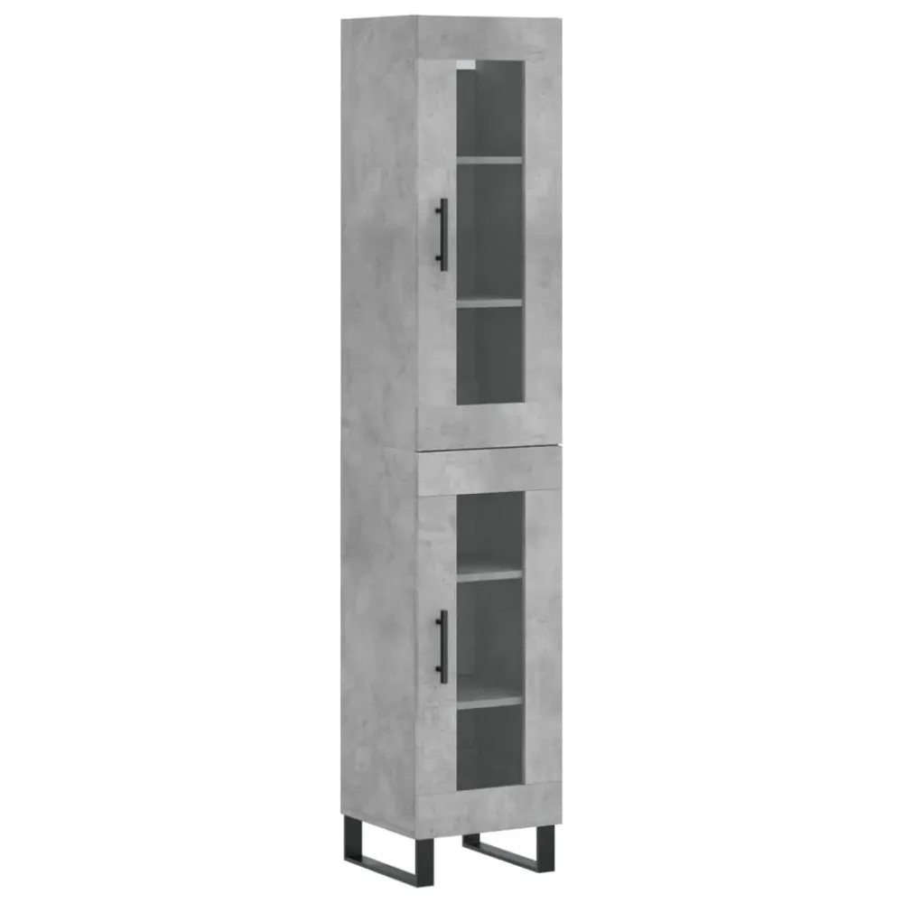 Buffet bahut commode armoire meuble de rangement organisateur cuisine salle de séjour salon haut 34,5 x 34 x 180 cm bois d...