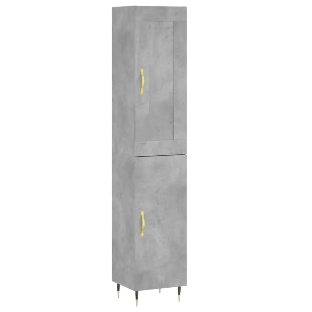 Buffet bahut commode armoire meuble de rangement organisateur cuisine salle de séjour salon haut 34,5 x 34 x 180 cm bois d...