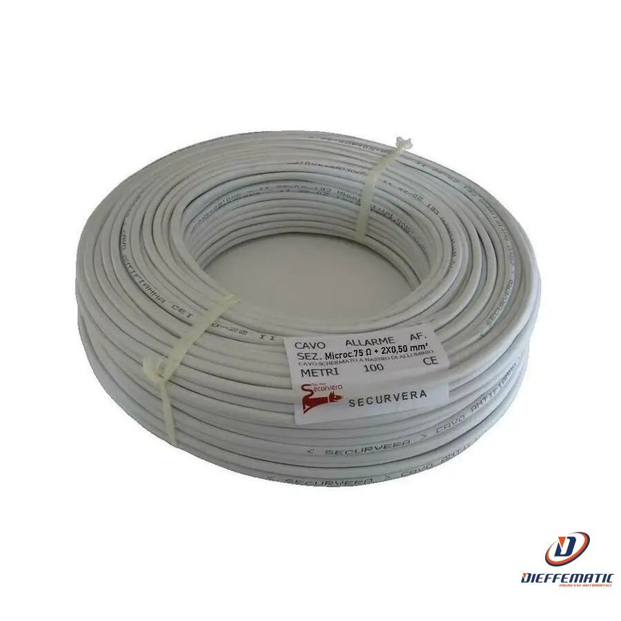 Cavo Microcoassiale Hd 75 Ω + 2X0,50 Mm2 Per Tvcc Securvera Sm-M2Cmsaftsa