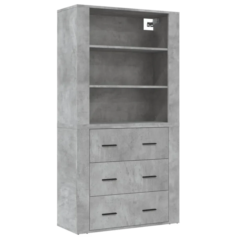 Certifié CE Buffet bahut commode armoire meuble de rangement organisateur cuisine salle de séjour salon haut bois d'ingéni...
