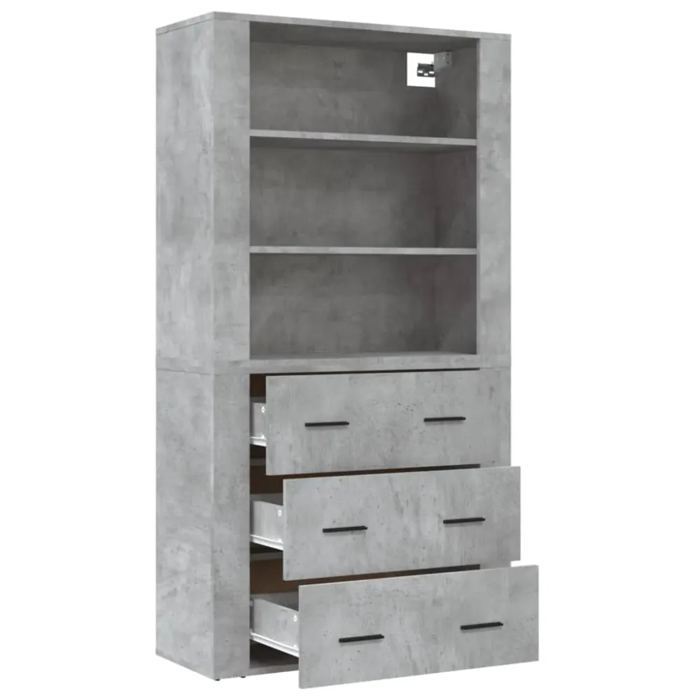 Certifié CE Buffet bahut commode armoire meuble de rangement organisateur cuisine salle de séjour salon haut bois d'ingéni...
