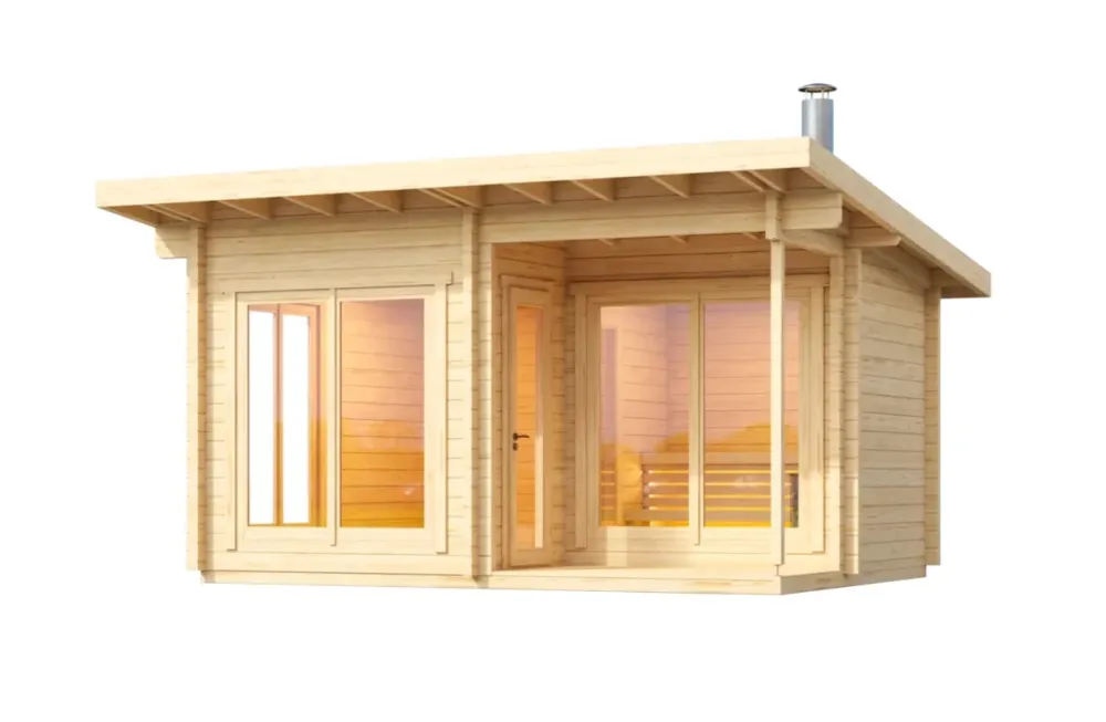 Hagen Compact - log outdoor sauna 3 people