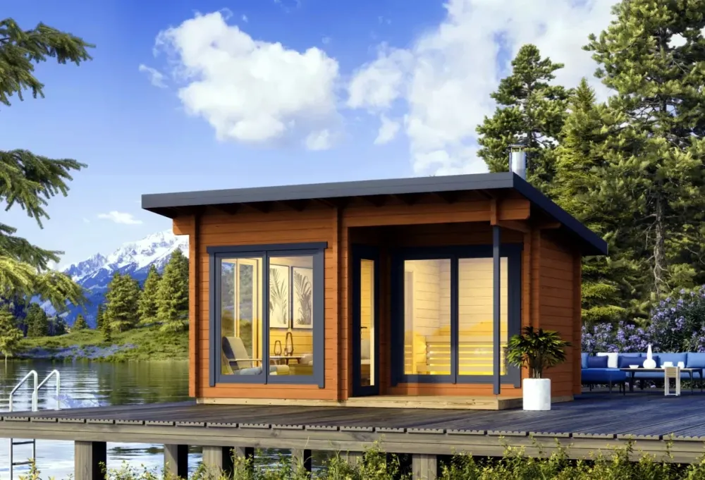 Hagen Compact - log outdoor sauna 3 people