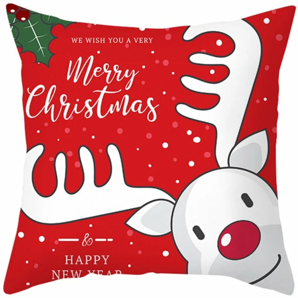 Housse de coussin de noël - renne blanc pour stockage extérieur