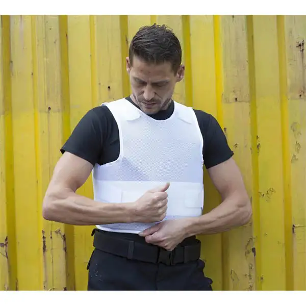 Housse de gilet de protection RAFFINÉ, blanche pour toutes saisons