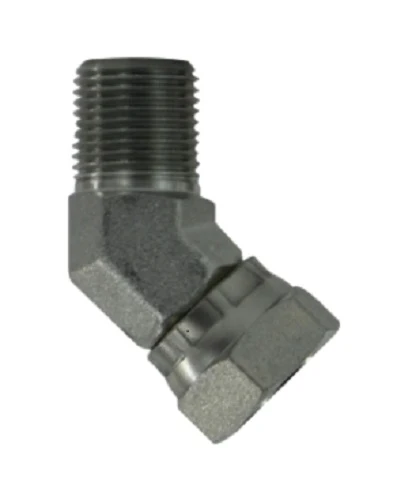 3/8" X 1/4" Male 45 Degree Union Elbow Orientable Adapter NPSM Hydraulics 150364