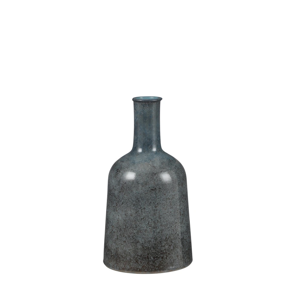 Mica decorations - vase en terre cuite bleu h35 avec garantie 1