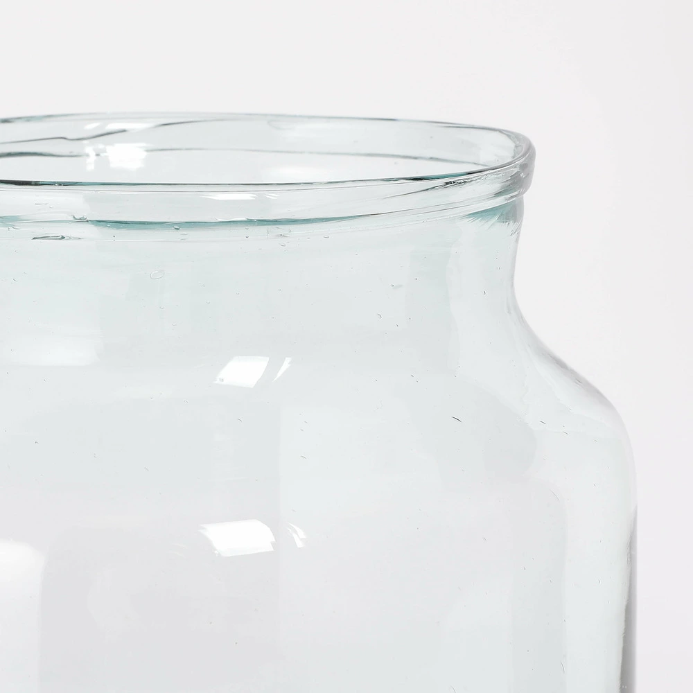 Mica decorations - vase en verre recyclé h40 pour transport d'équipement