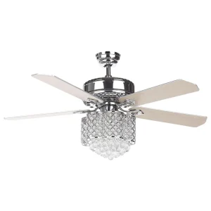 Porte-bagages scooter Crystal Ceiling Fan Light Ton argent HUAI