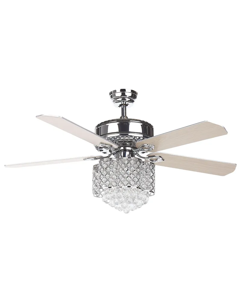 Porte-bagages scooter Crystal Ceiling Fan Light Ton argent HUAI