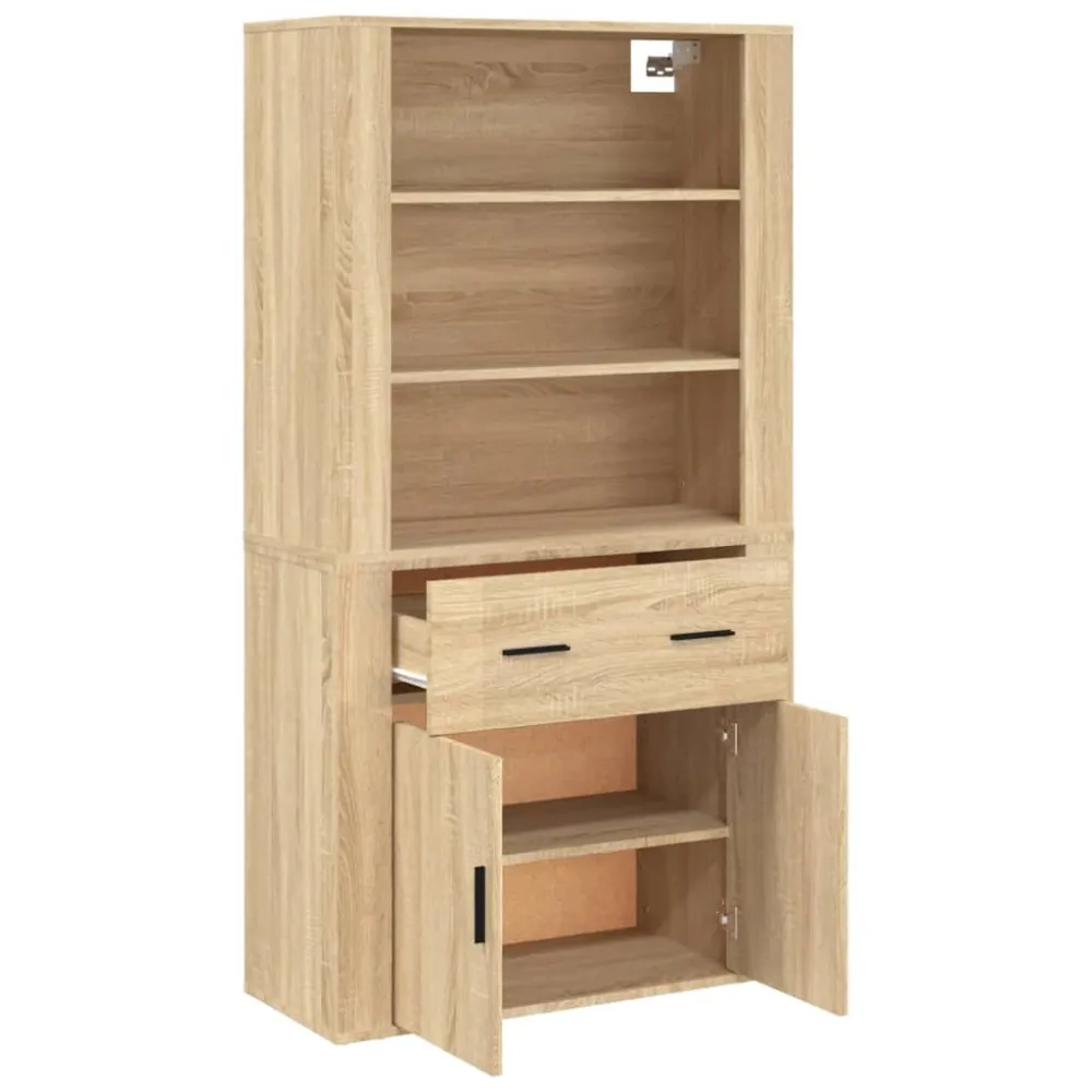 Racing Buffet bahut commode armoire meuble de rangement organisateur cuisine salle de séjour salon haut sonoma bois d'ingé...