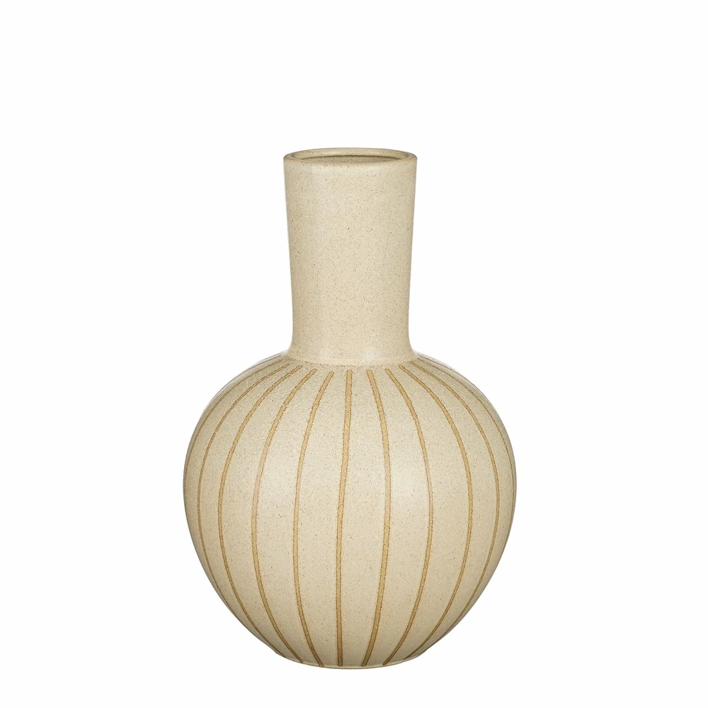 Racing Mica decorations - vase en céramique crème h42