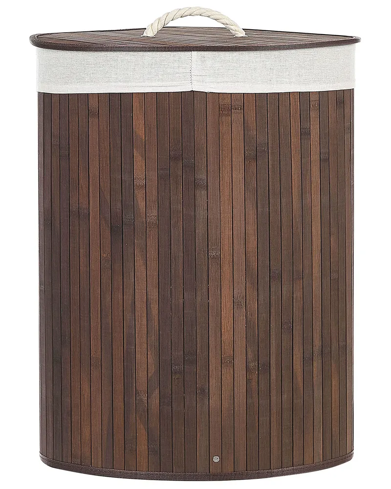 Rotin Basket Lid Dark Wood MATARA