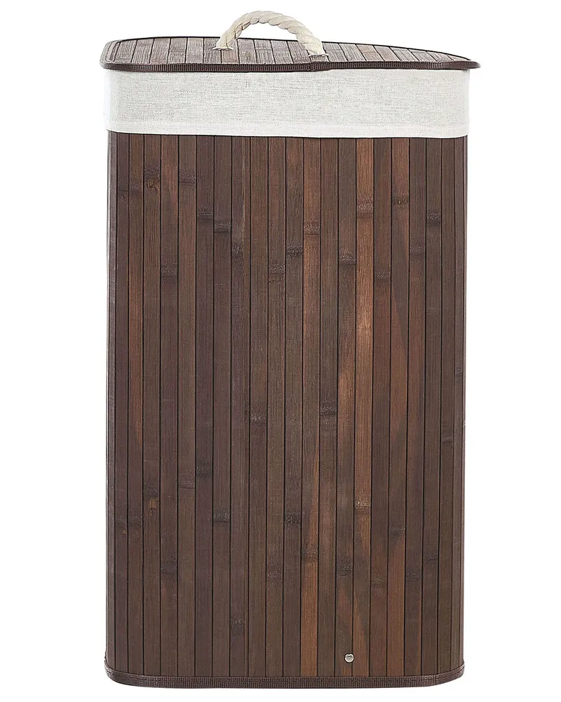 Rotin Basket Lid Dark Wood MATARA