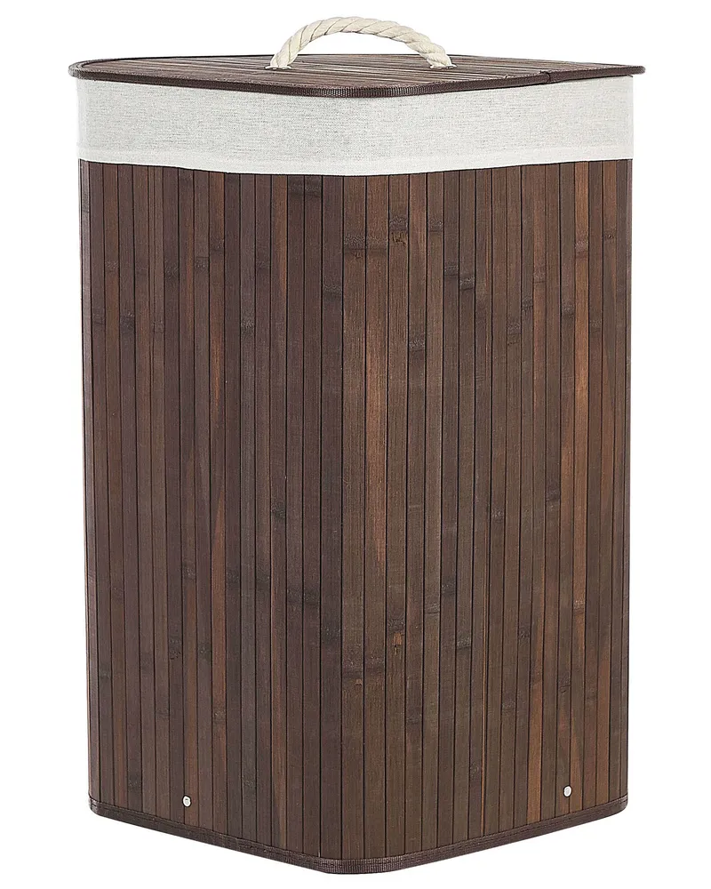 Rotin Basket Lid Dark Wood MATARA
